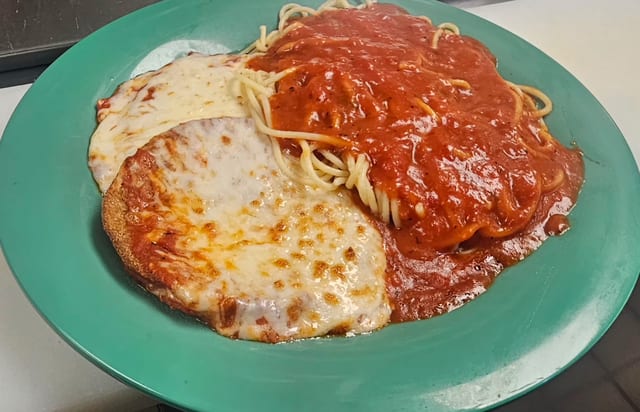 Baked Eggplant Parmesan.