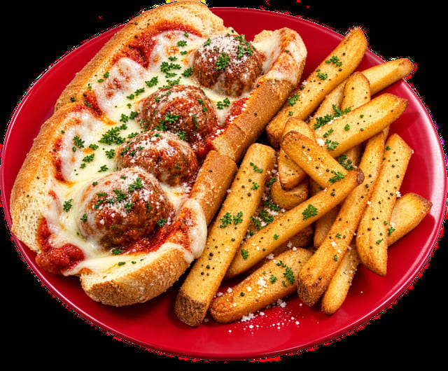 Meatball Parmesan Sub.